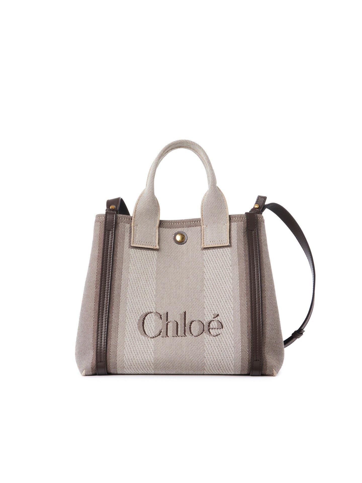 Chloé キャンバスショルダーバッグ キャンバス製Chloé Carryスモールトートバッグ ベージュ - Chloé