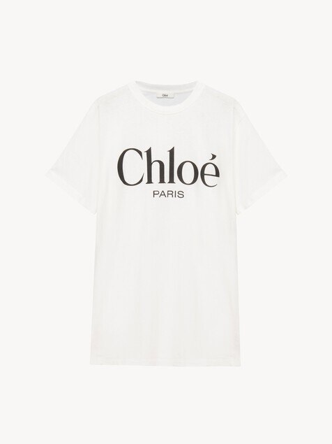 Oversized logo T-shirt in cotton jersey