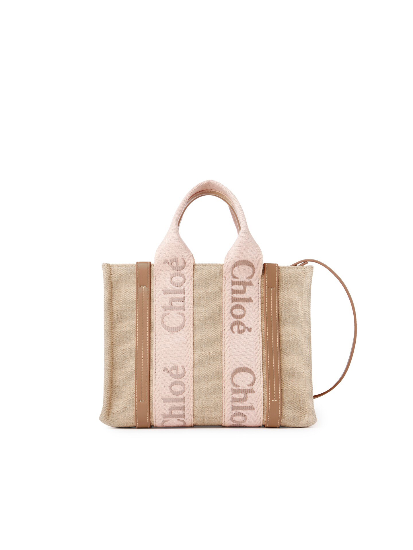 リネン製Woodyスモールトートバッグ ベージュ - Chloé