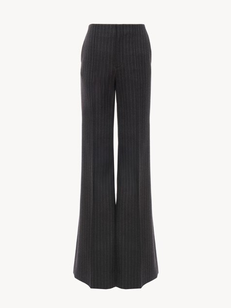 Tailored bootcut pants in wool
