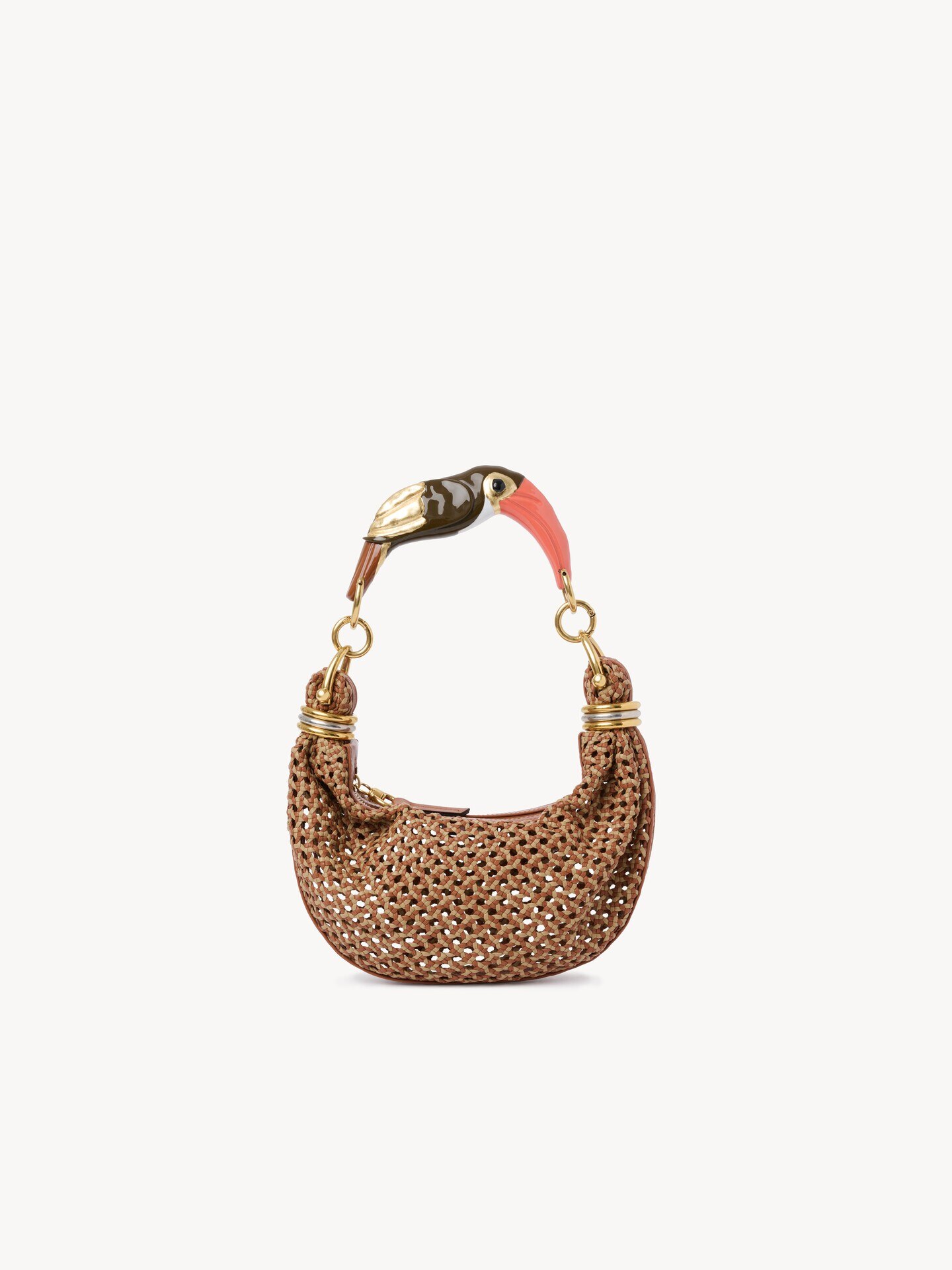 브레이드 가죽 스몰 Bracelet Hobo Bag - 5