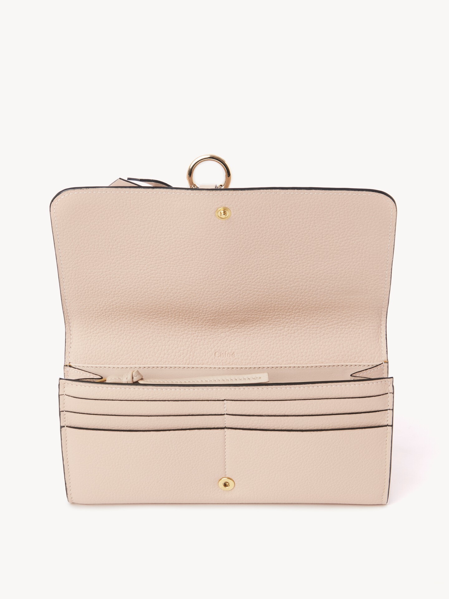 Alphabet wallet with flap in grained leather - 4