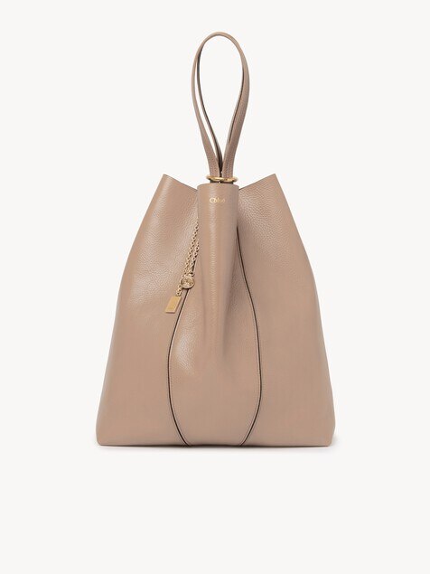 Large Chlo&eacute; Spin tote bag in grained leather
