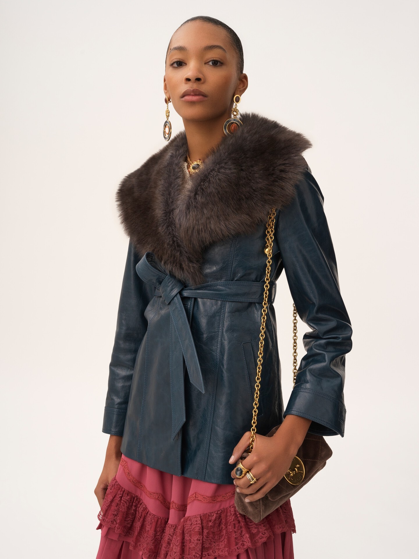 Short coat in leather - 4