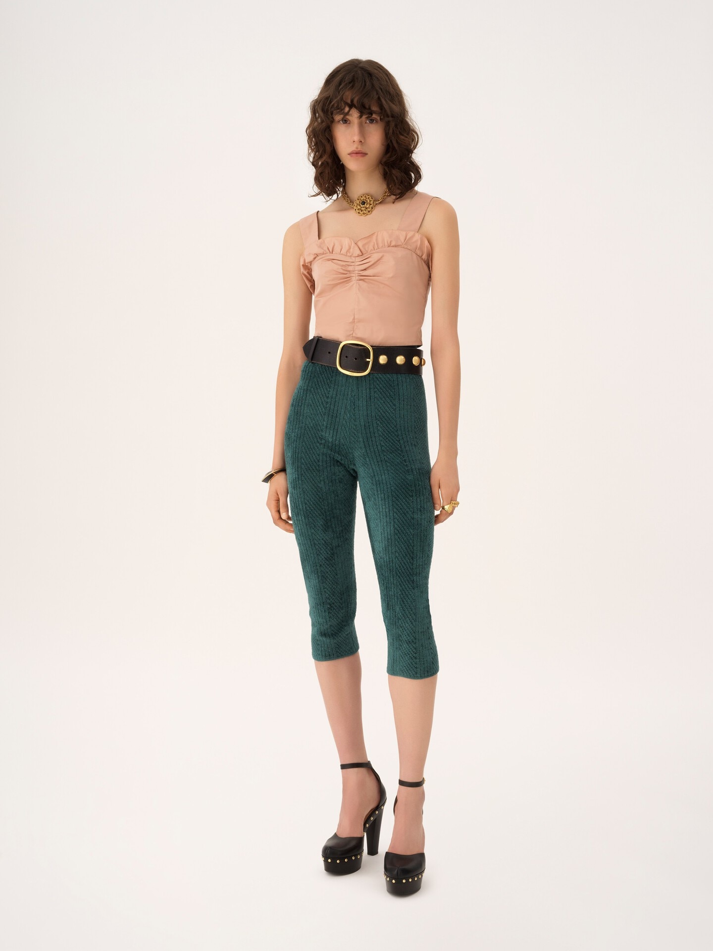 Cropped fitted tank top in technical taffeta - 3