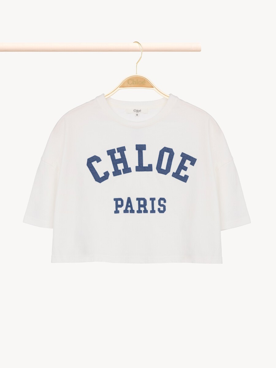 Camiseta cropped con logotipo infantil - 2