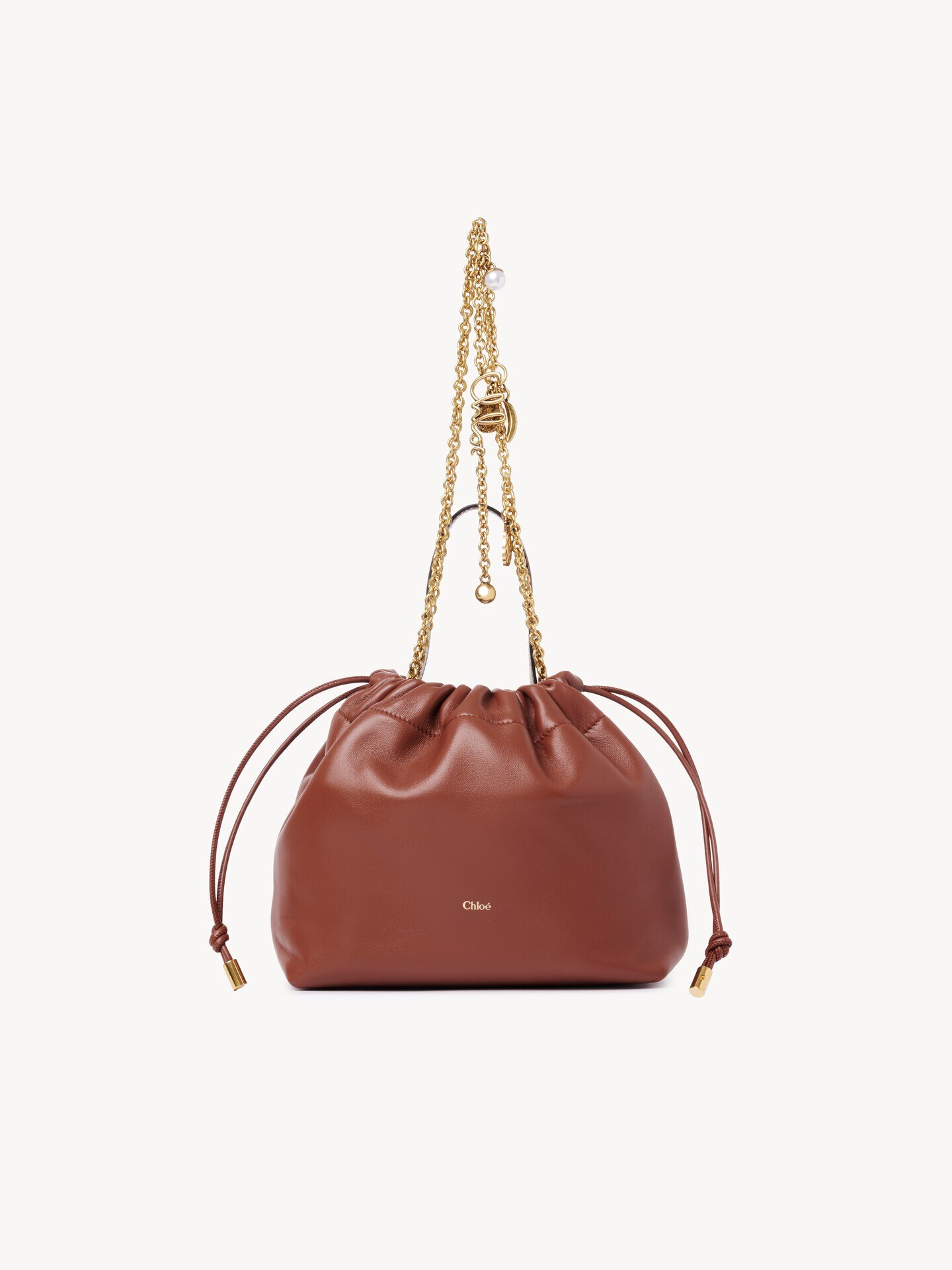 Small Chlo&eacute; Icons shoulder bag with chain in soft leather - 1.0