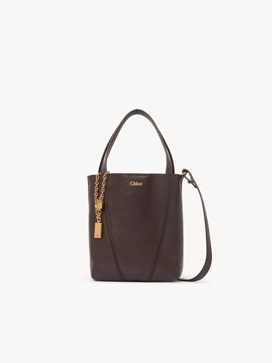 Small Chlo&eacute; Spin tote bag in grained leather - 1
