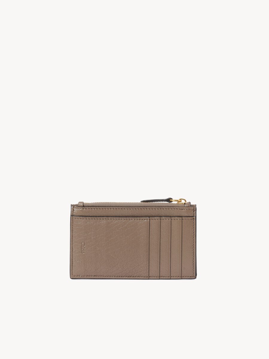 Petit porte-cartes et monnaie Envelope en cuir grain&eacute; - 4