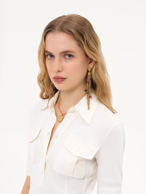 The Chlo&eacute; Pompoms earrings