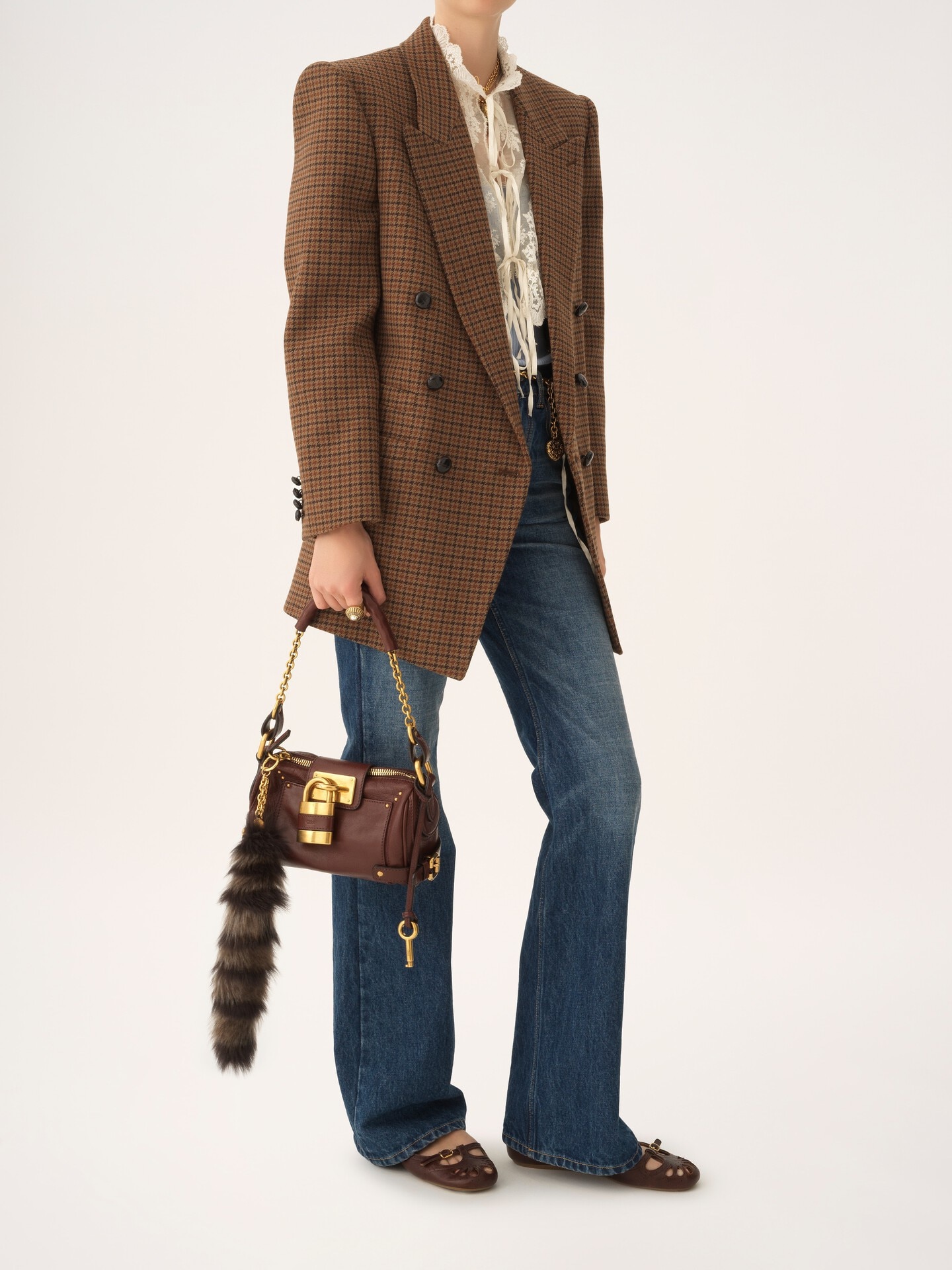 Small Paddington chain bag in grained leather - 8.0