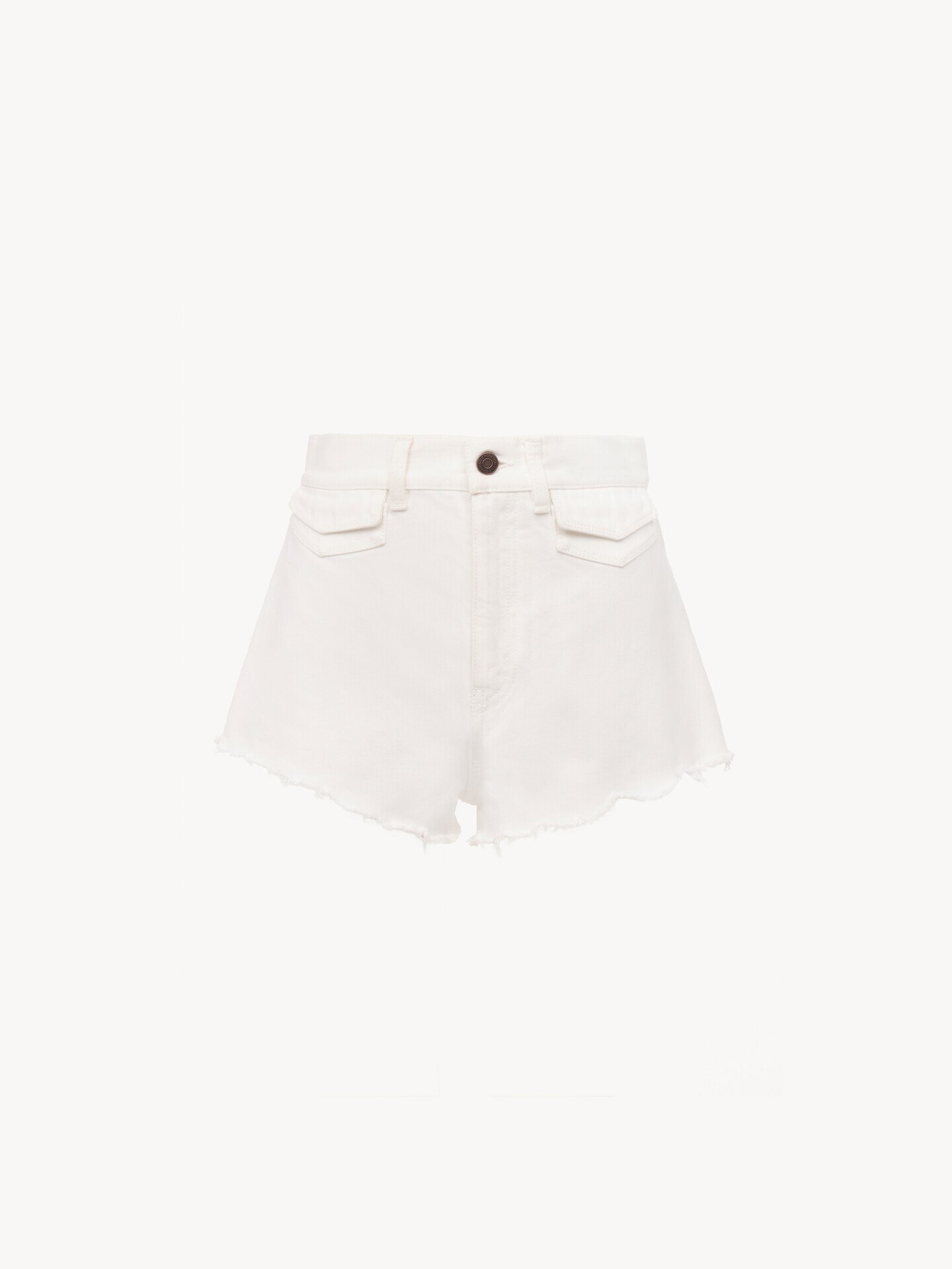 Mini short taille haute en denim - 2