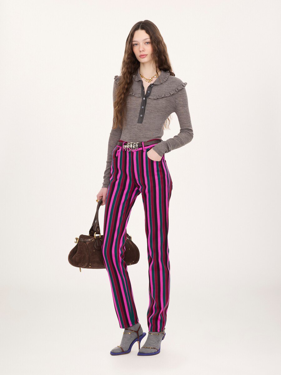 Fitted Henley shirt in a superfine wool knit - 3