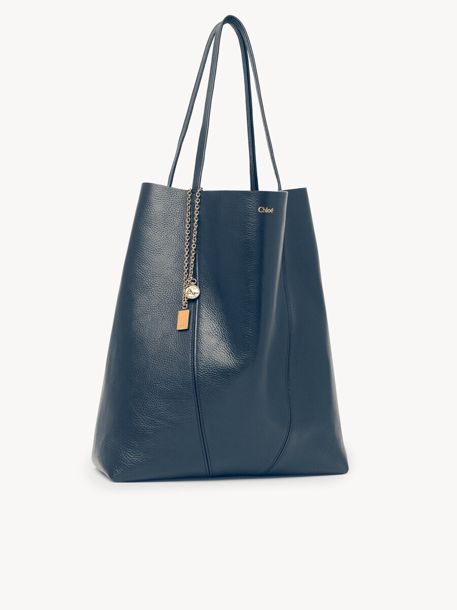 Large Chlo&eacute; Spin tote bag in grained leather - 5