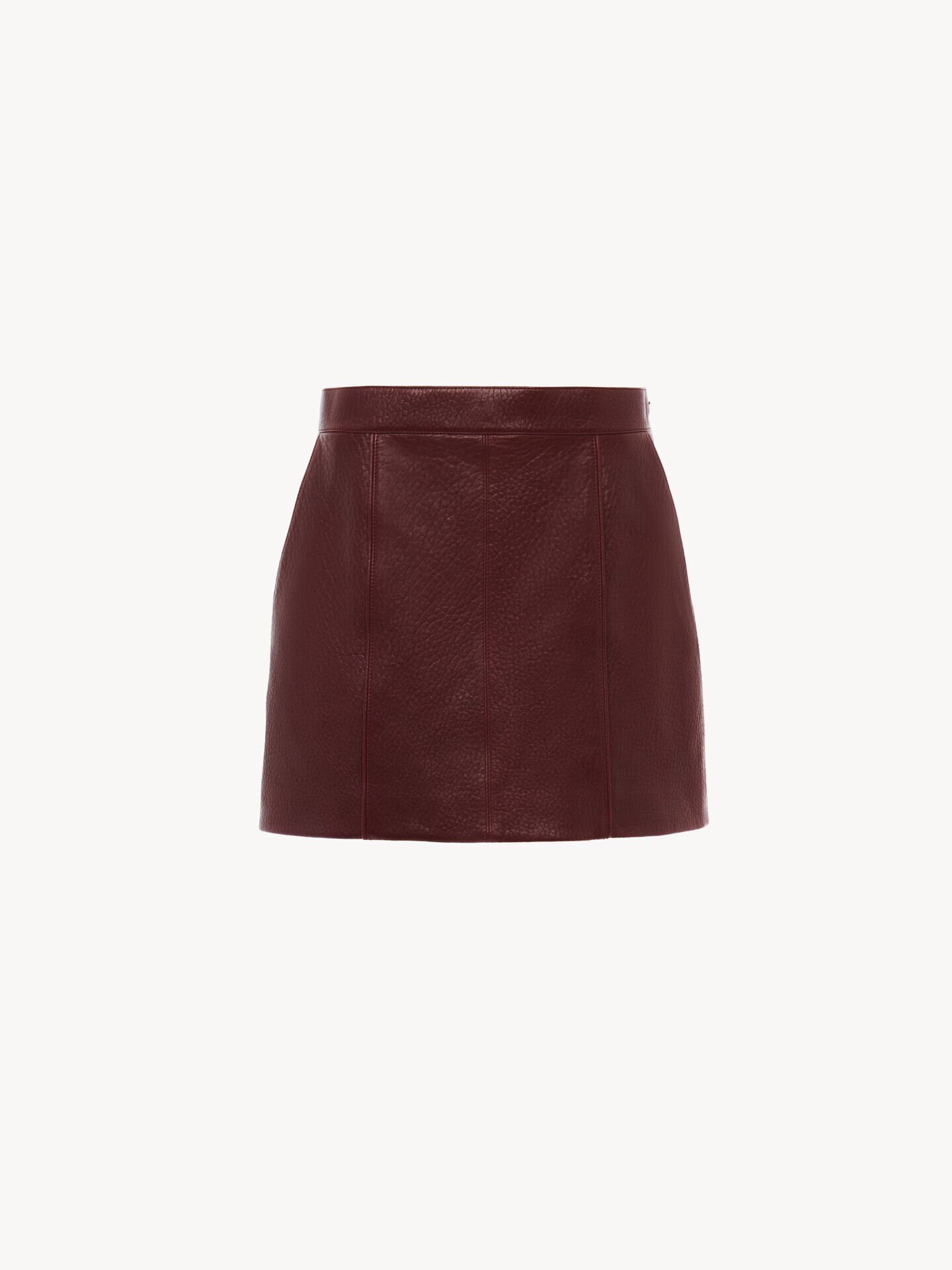 Minigonna dritta in pelle - 2