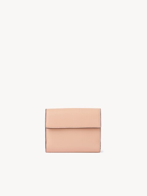 Petit portefeuille &agrave; trois volets Envelope en cuir grain&eacute;