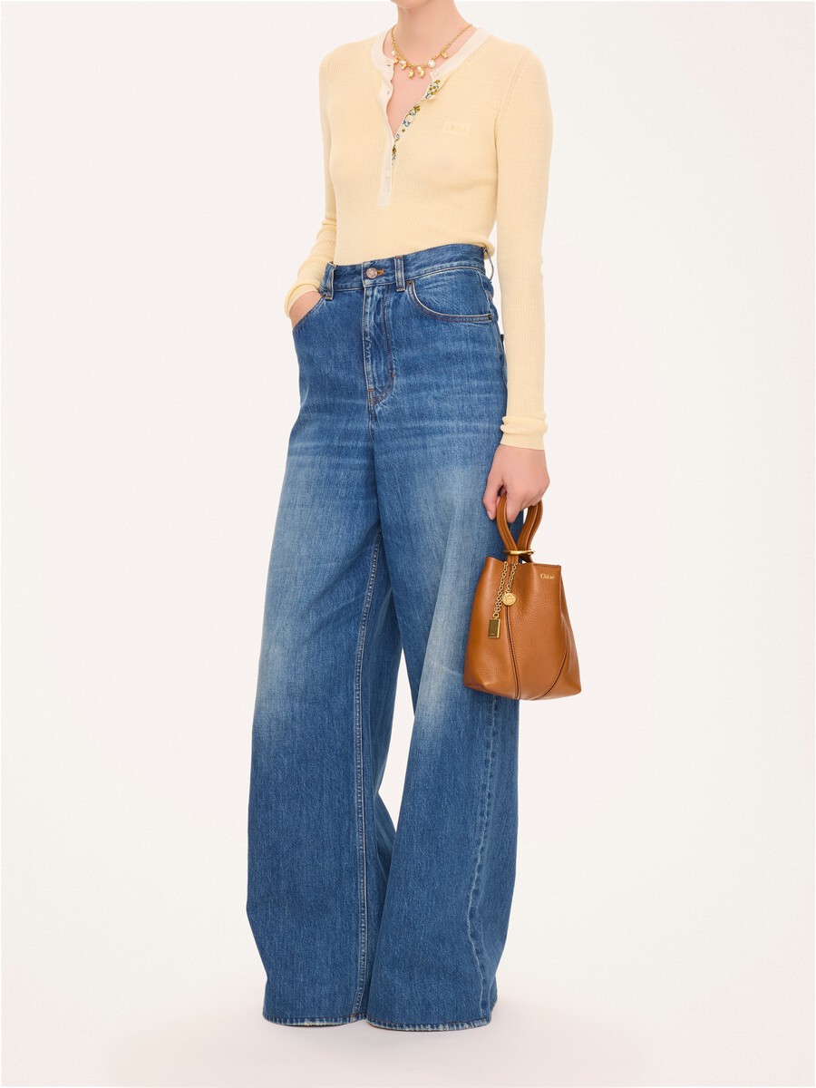 Small Chlo&eacute; Spin tote bag in grained leather - 6