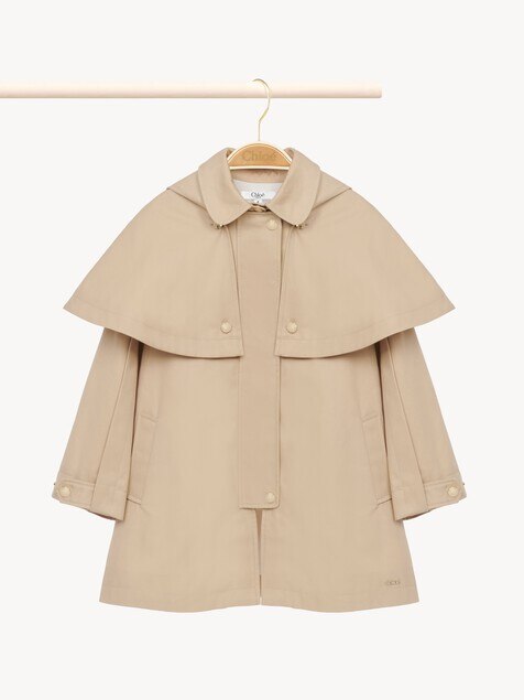 Kids' hooded trench coat