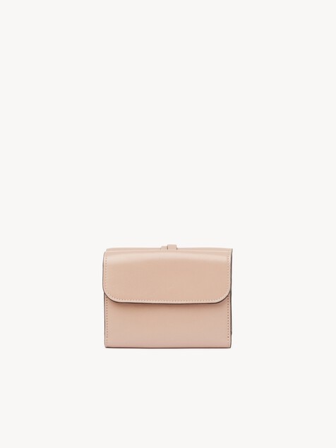 Small Alphabet tri-fold in shiny leather