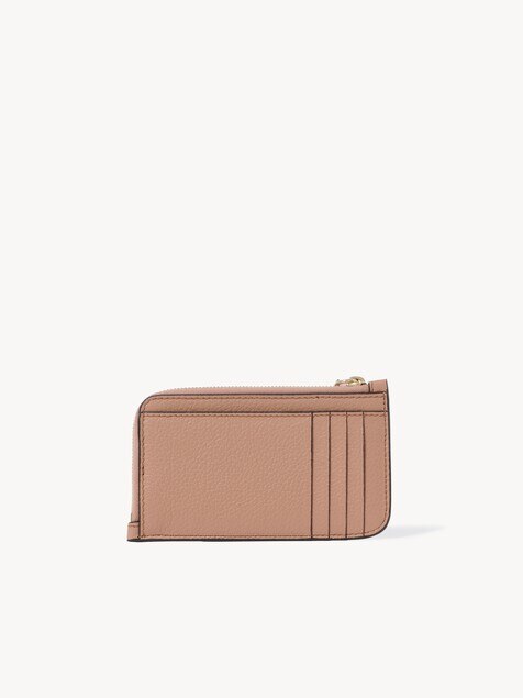 Alphabet wallet in grained leather