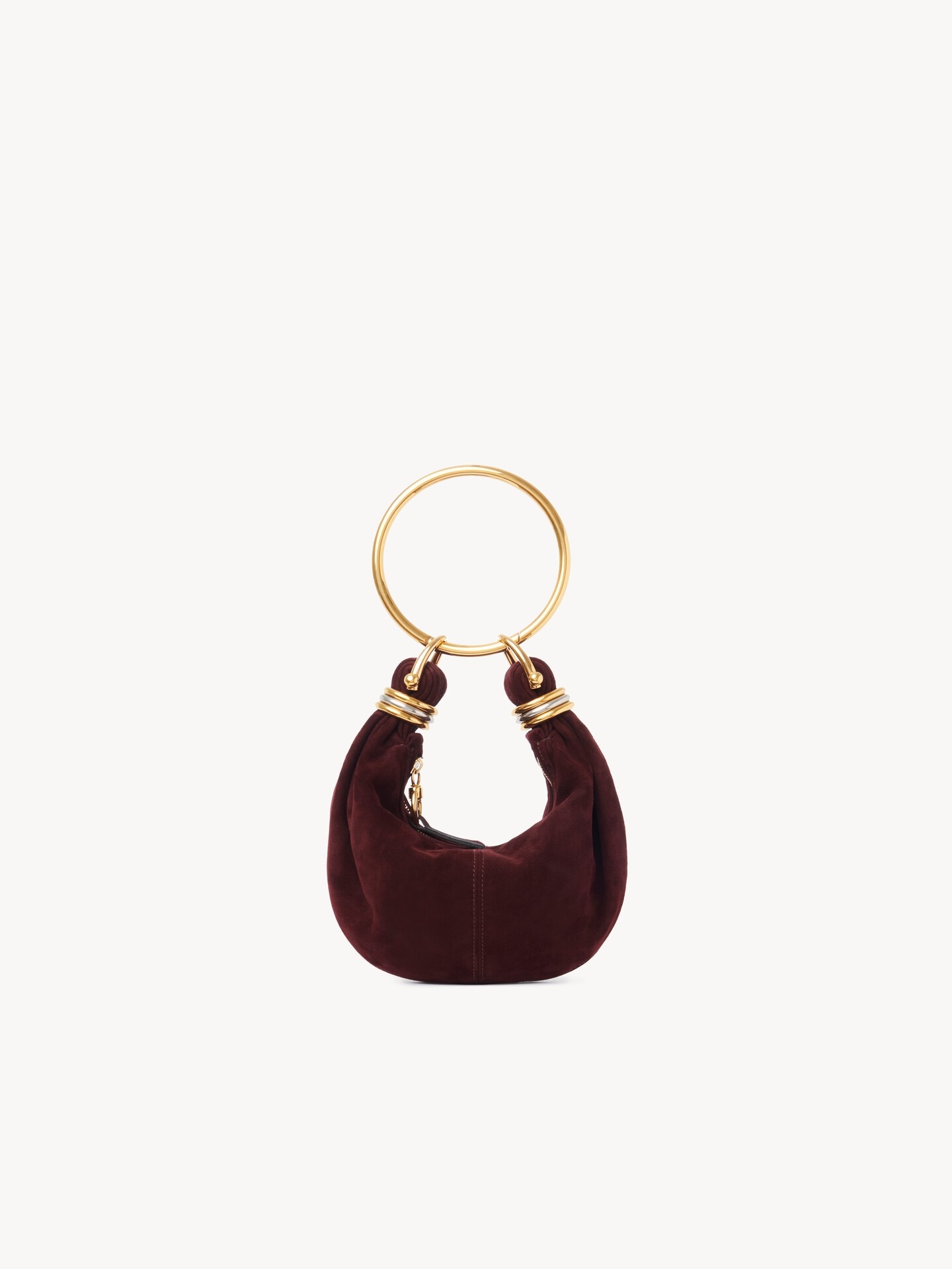 Mini sac hobo Bracelet bag en cuir velours - 7