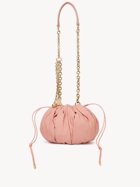 Chlo&eacute; Pliss&eacute; shoulder bag with chain in nylon