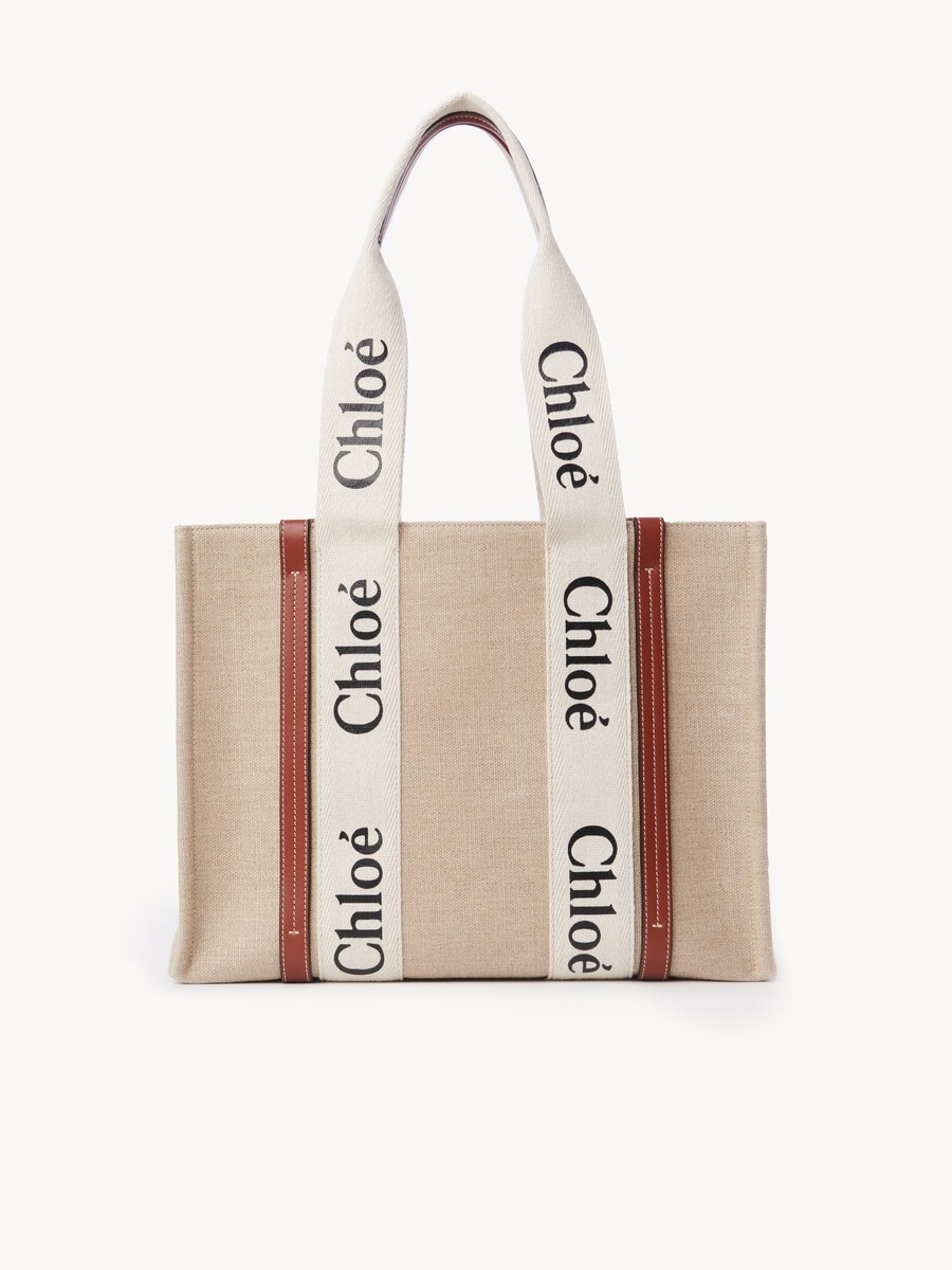 Woody tote bag in linen - 6