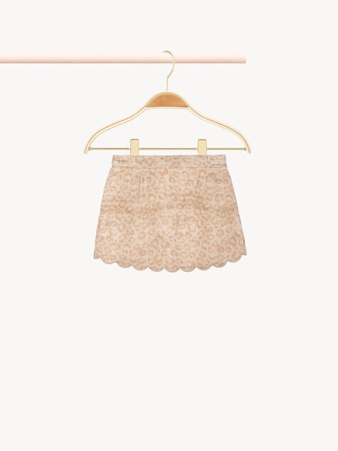 Kids' leopard-print short skirt
