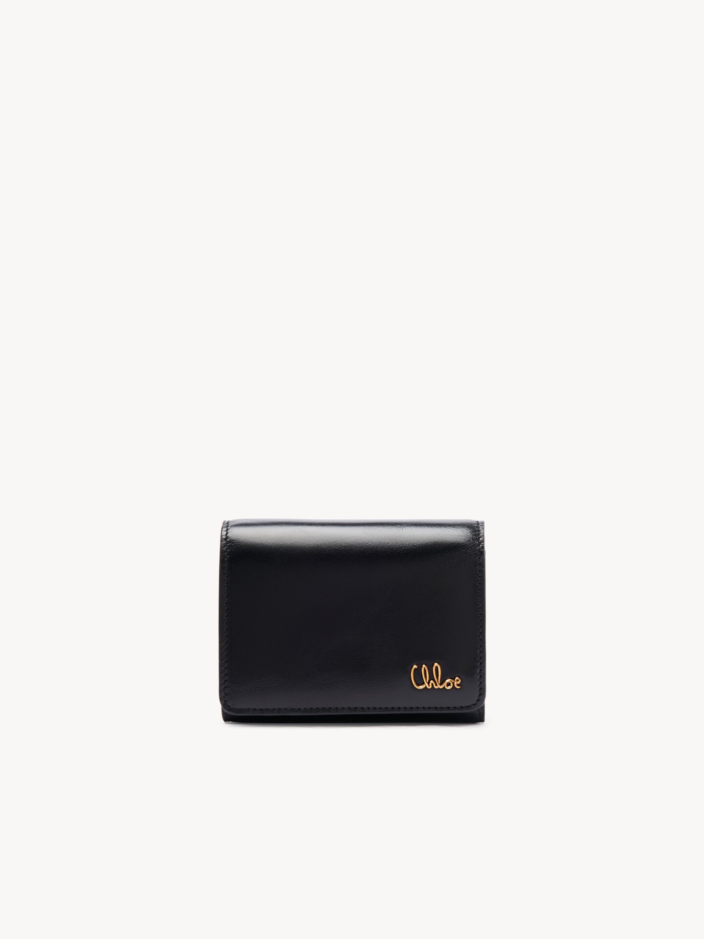 Monedero tarjetero Chlo&eacute; Iconic peque&ntilde;o con bolsillo para monedas de cuero brillante - 2