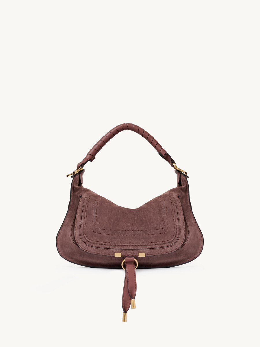 Small Marcie shoulder bag in suede leather - 2