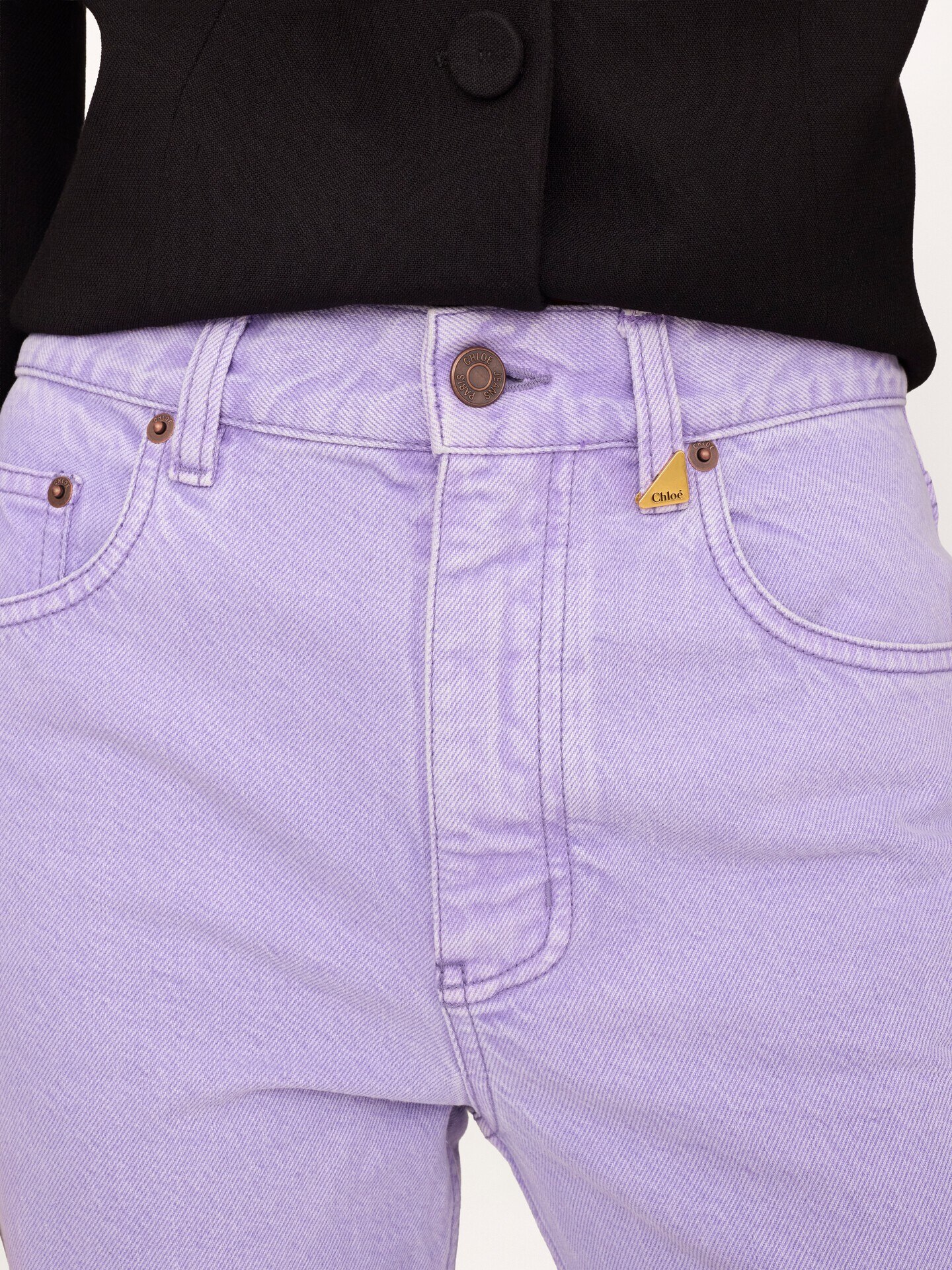 Gerade geschnittene Jeans aus Denim - 6