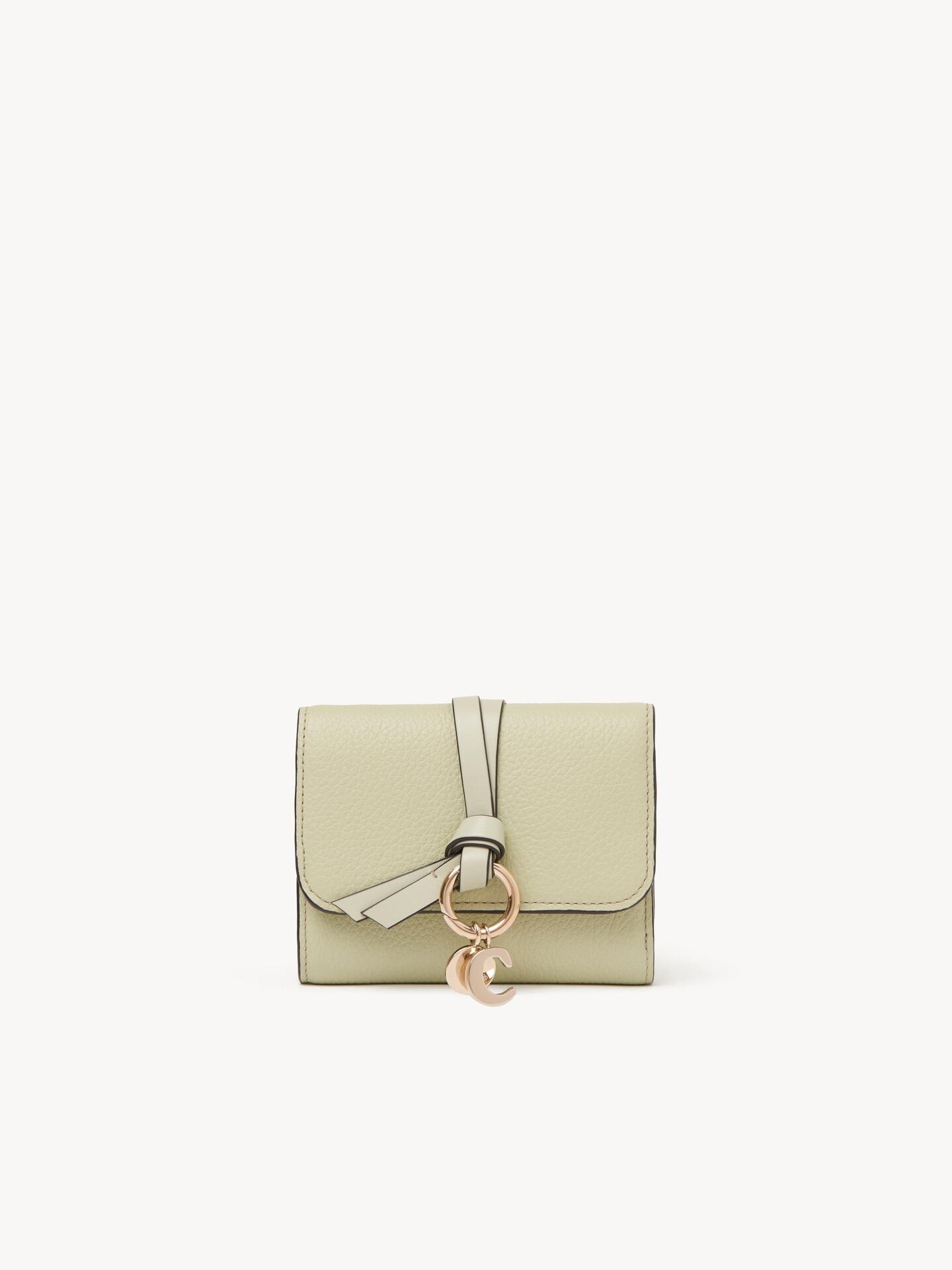 Small Alphabet tri-fold in grained leather - 1