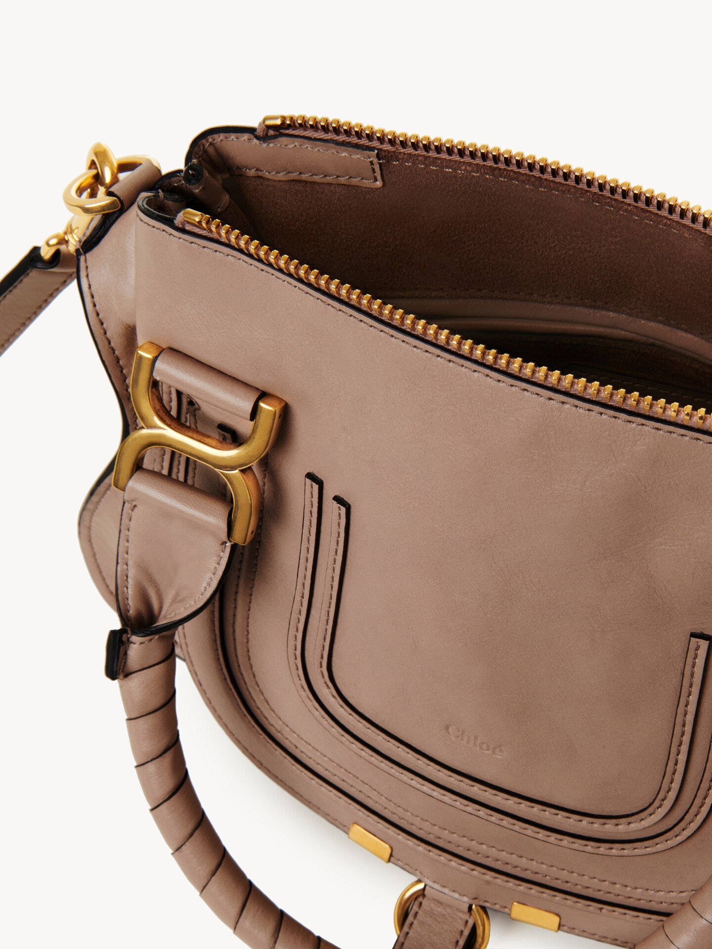 Kleine Marcie Tasche aus gl&auml;nzendem Leder - 6