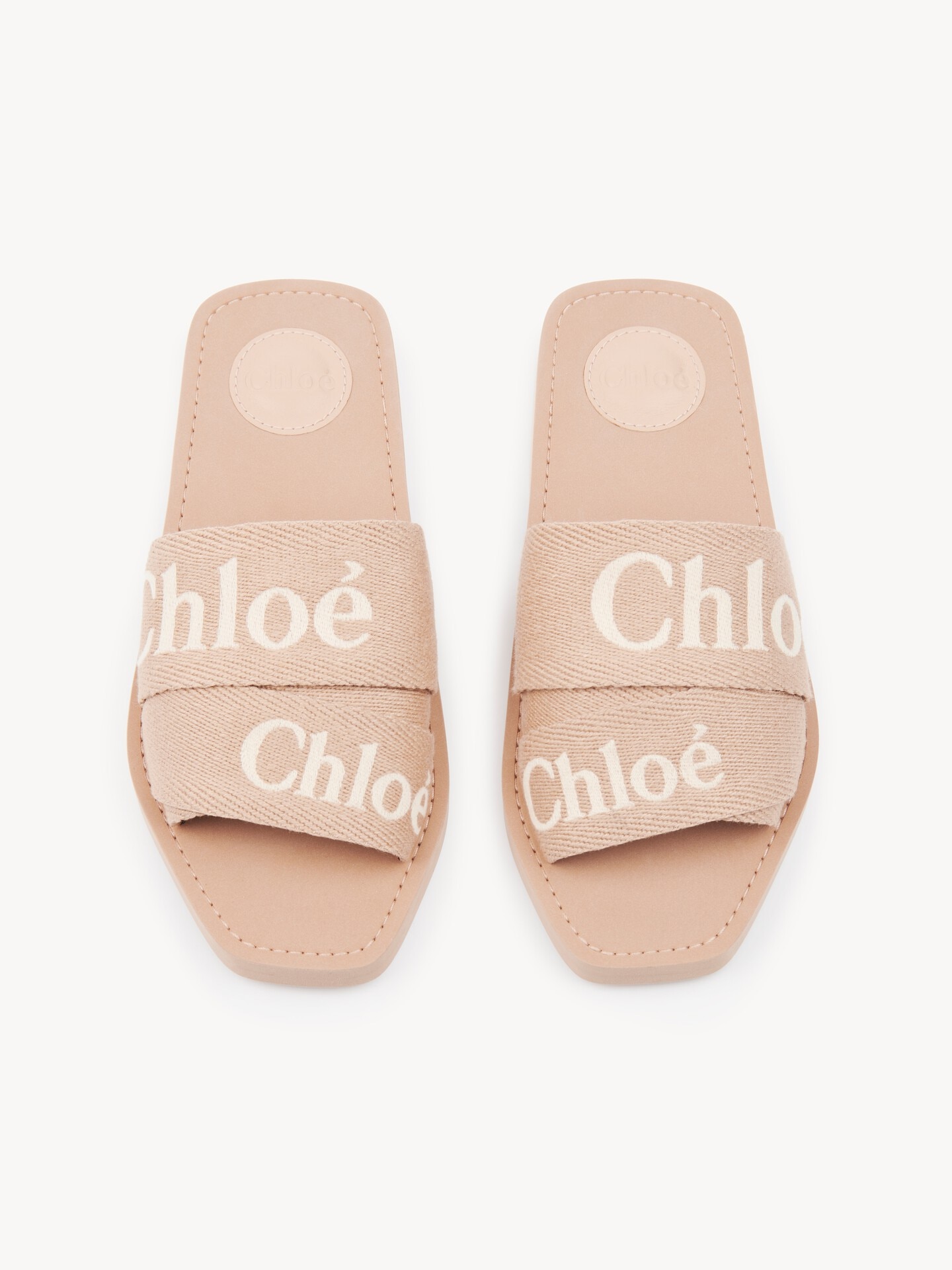 Chloe ミュール Woodyミュール Powder - Chloé