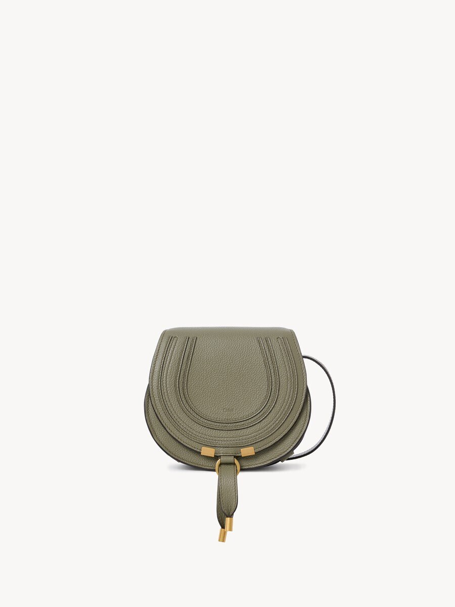 Small Marcie saddle bag in grained leather - 1
