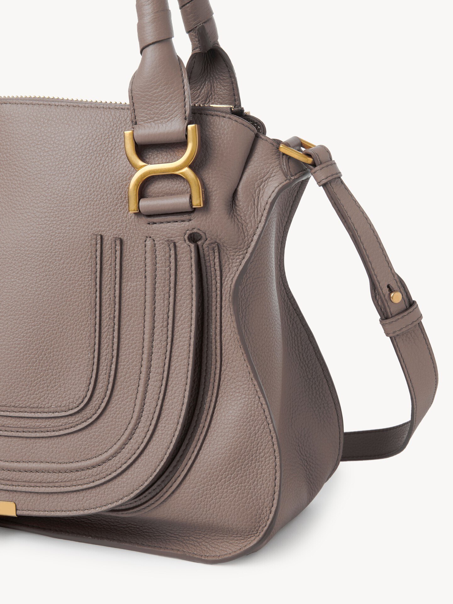 Small Marcie bag in grained leather - 4.0