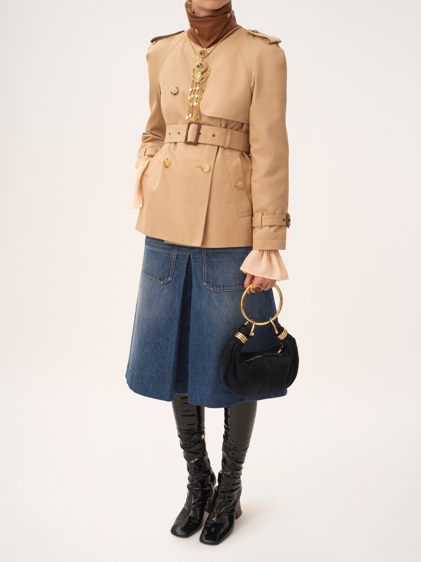 스웨이드 가죽 미니 Bracelet Hobo Bag - 9