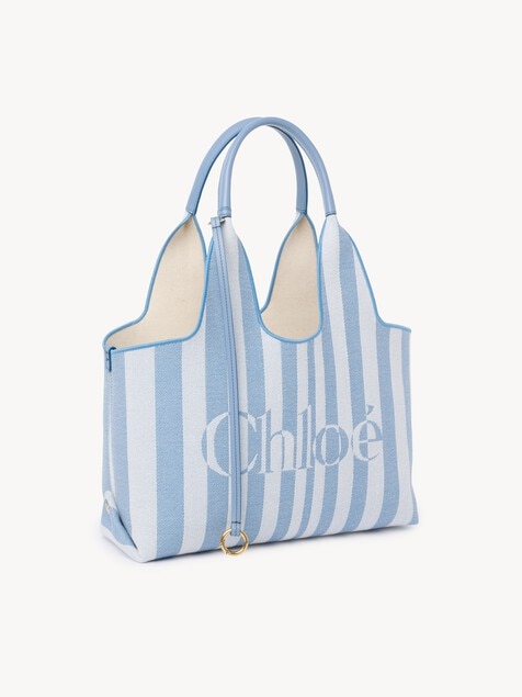 Bolso tote Chlo&eacute; Stripy East-West de jacquard