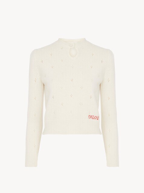 Logo jumper in a wool & cashmere knit