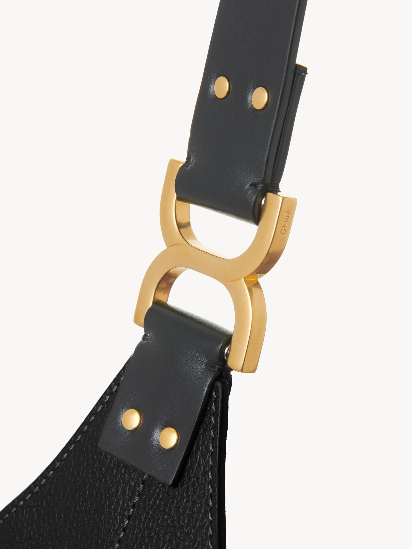 Small Marcie hobo bag in grained leather - 6