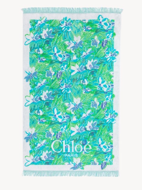 The Chlo&eacute; Wild Flowers beach towel in cotton towelling