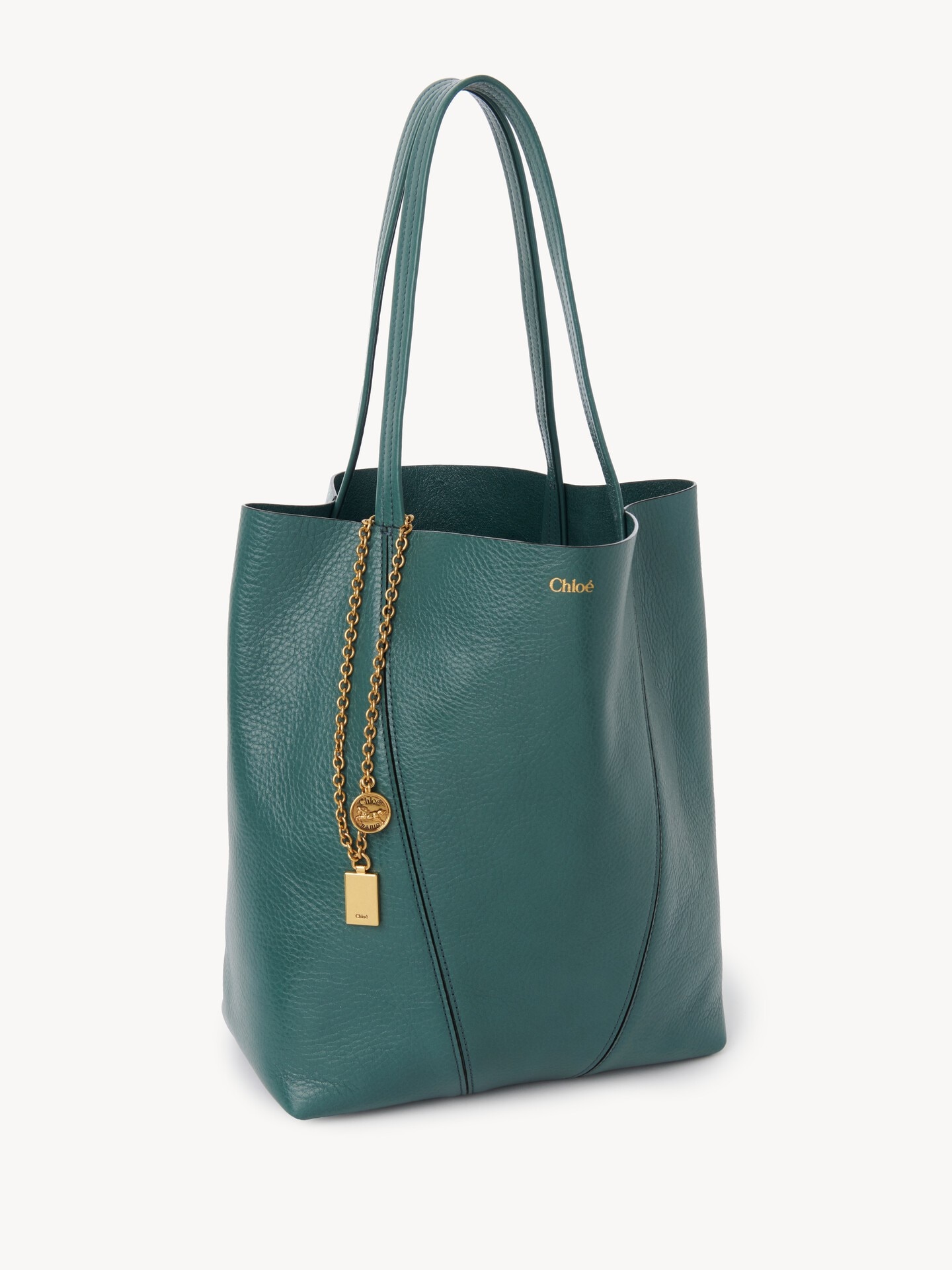 Sac cabas Chlo&eacute; Spin en cuir grain&eacute; - 5