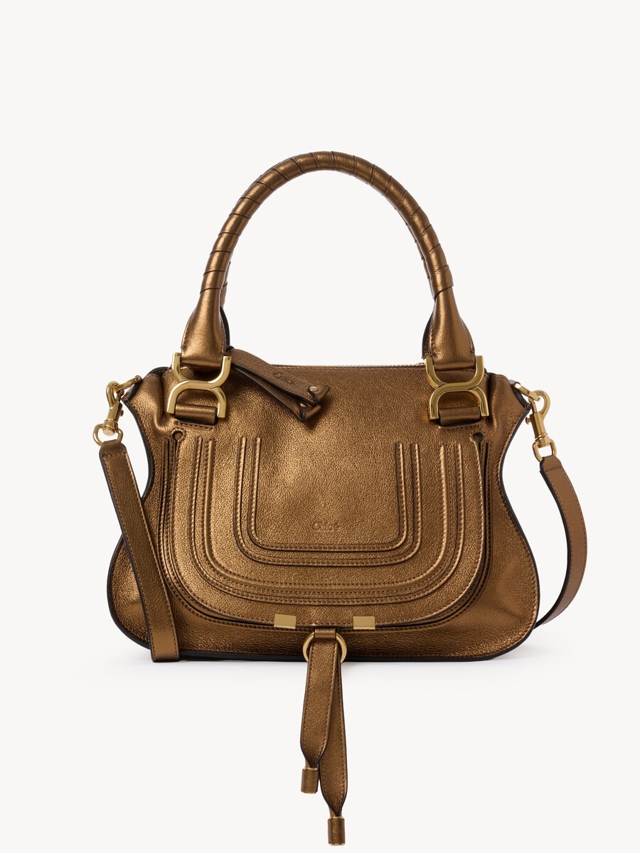 Small Marcie bag in metallized leather - 2