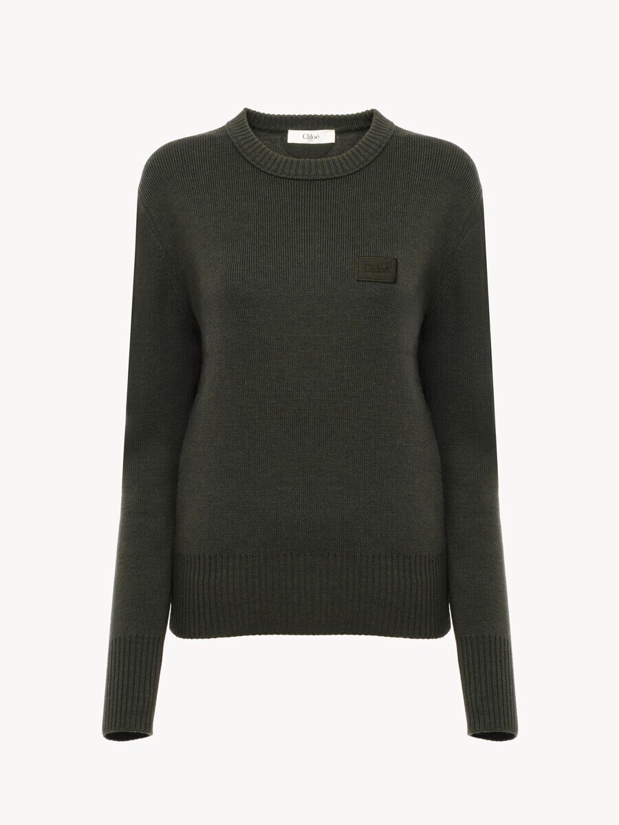 Logo jumper in a merino wool knit - 1