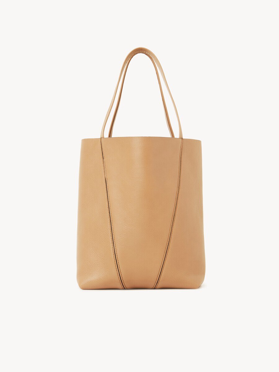 Sac cabas Chlo&eacute; Spin en cuir grain&eacute; - 4