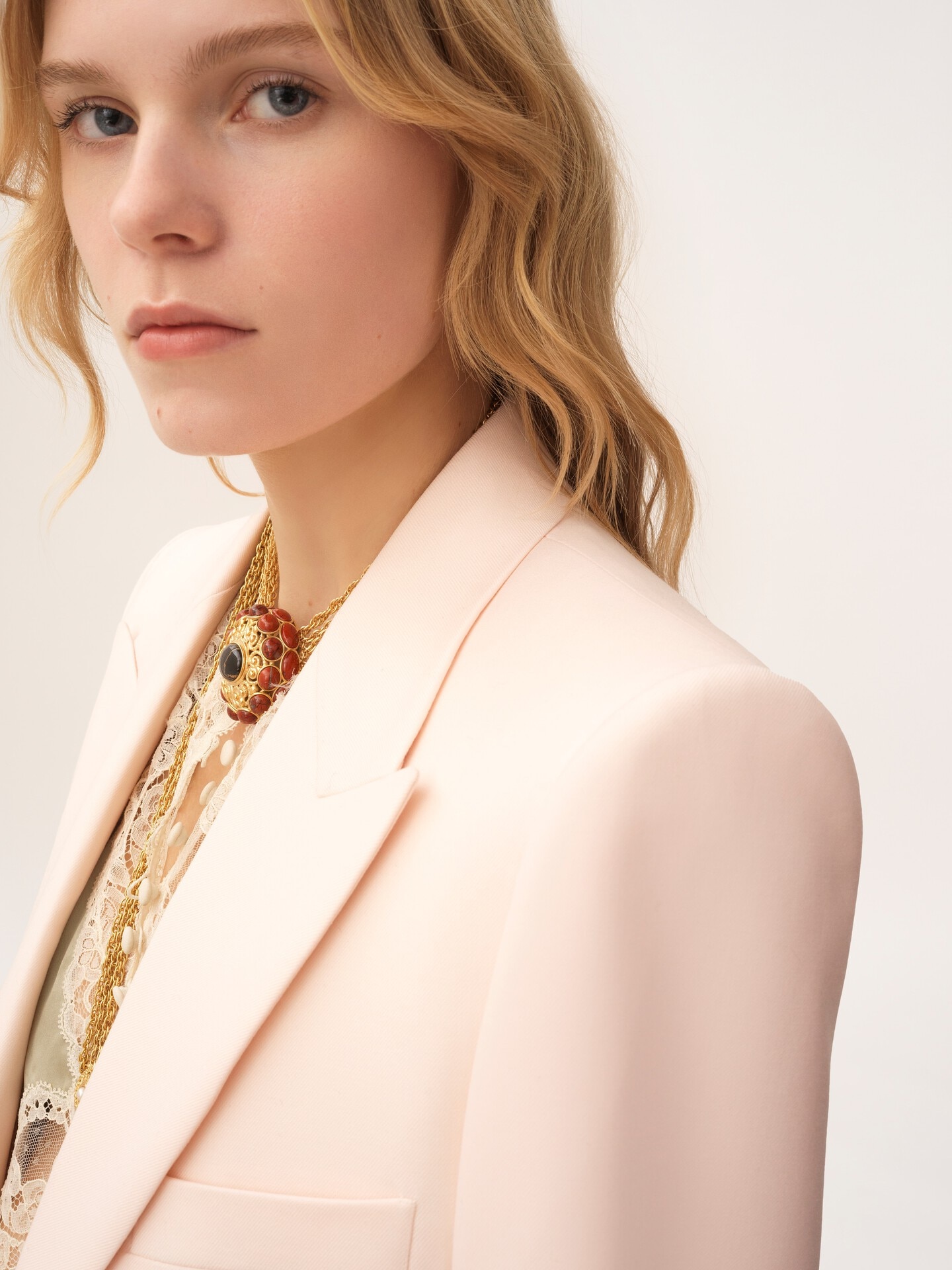 Chaqueta sastre con botonadura sencilla de gabardina de lana - 6