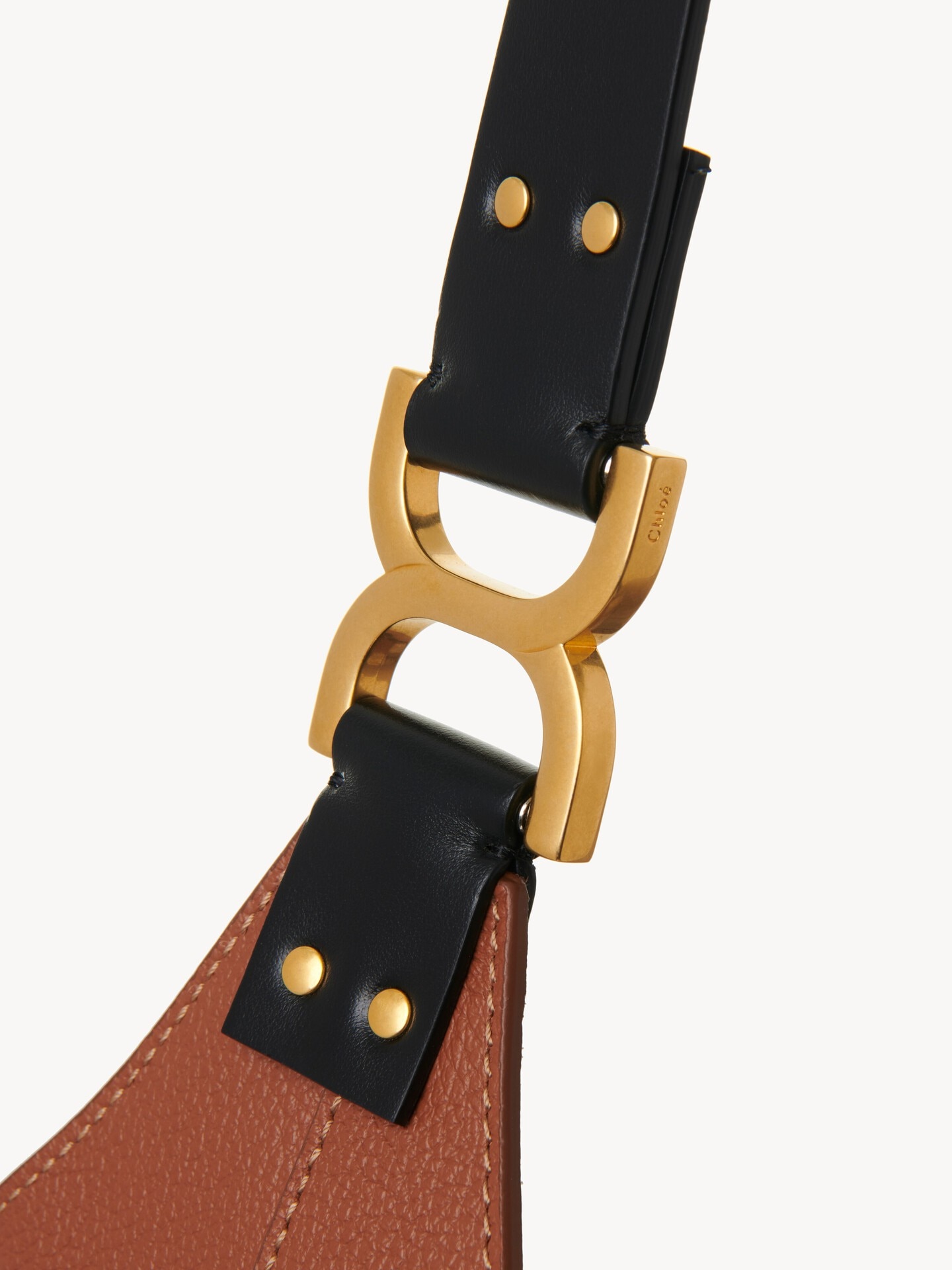 Small Marcie hobo bag in grained leather - 7