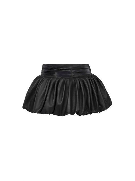 Peplum belt in leather