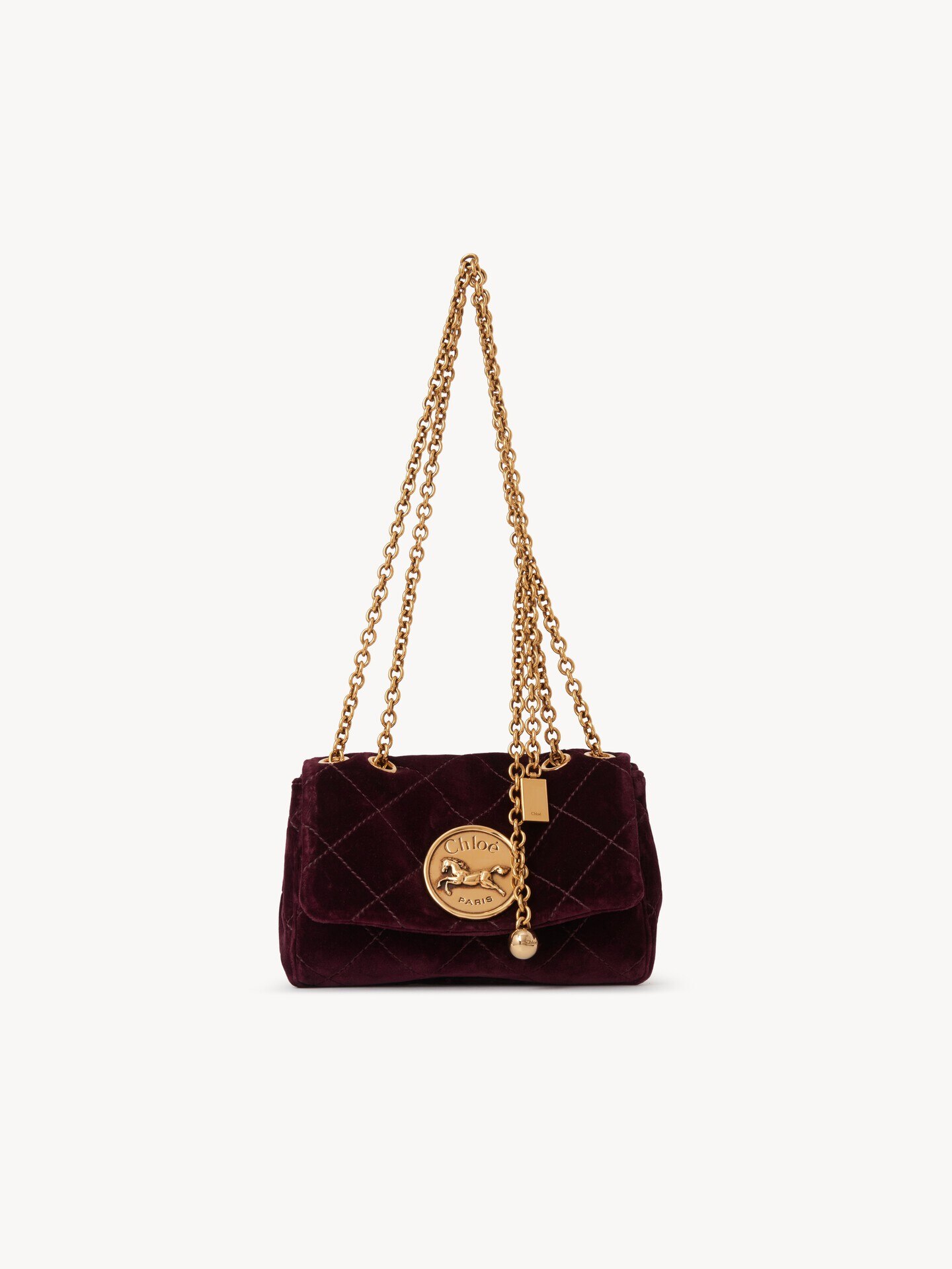 Bolso de hombro peque&ntilde;o Chlo&eacute; Heritage de terciopelo - 2