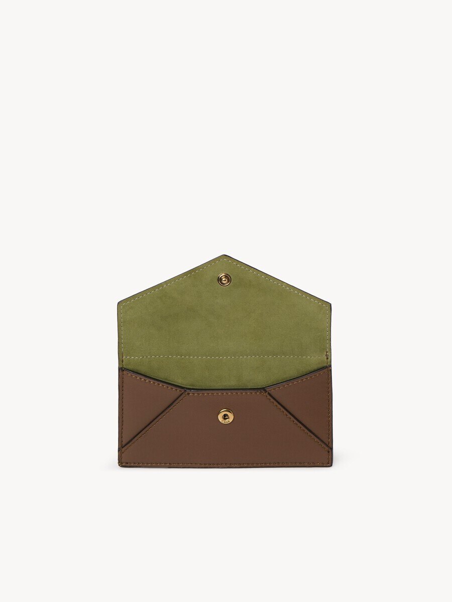 Small Envelope purse with card slots in soft & suede leather - 6